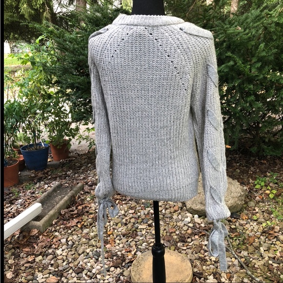 Knit Love Tree Sweater with Woven Sleeves - Picture 10 of 16